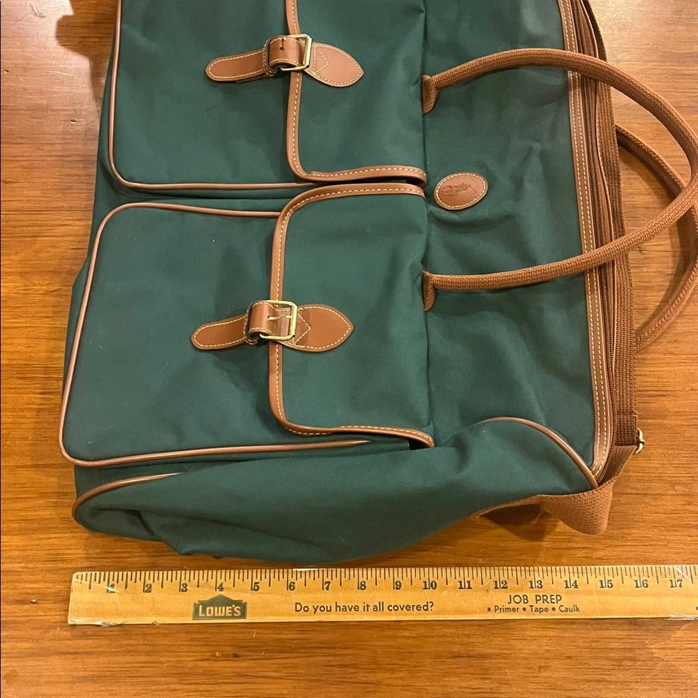 Polo Ralph Lauren Vintage Duffle Bag Travel Luggage green canvas